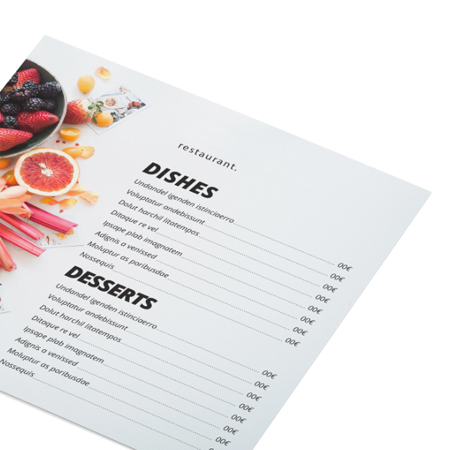 Uncleanded Menu Unfolded Menus Swansea & Cardiff | Print Crowd